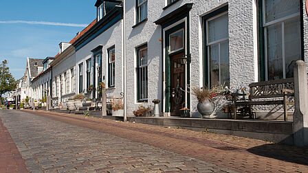 Oude panden in het centrum van Geervliet.