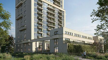 Nieuwbouwproject De Loper: stadswoningen en appartementen bij het Centrumpark in Spijkenisse.