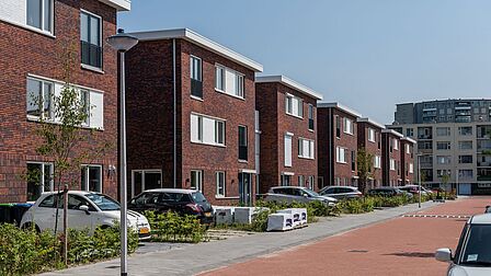 Nieuwbouw in de wijk Sterrenkwartier in Spijkenisse.