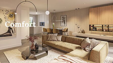Interieur van een woning. Campagnefoto nieuwbouwproject Waterbries.