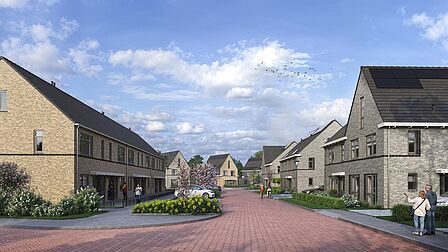 Impressie straatbeeld in Juliuskreek in Zuidland.