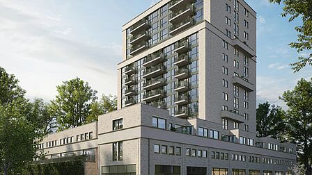 Nieuwbouwproject De Loper: stadswoningen en appartementen bij het Centrumpark in Spijkenisse.