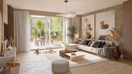 Interieur van een eengezinswoning in fase 2 van De Groene Warande in Spijkenisse.