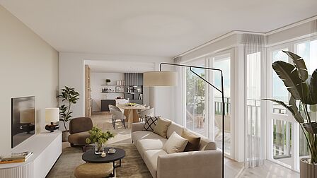 Nieuwbouwproject De Loper: stadswoningen en appartementen bij het Centrumpark in Spijkenisse. Impressie interieur.