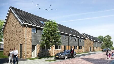 Impressie nieuwbouw rijwoningen met dorpse uitstraling in Gemeenlandsewijk in Abbenbroek.