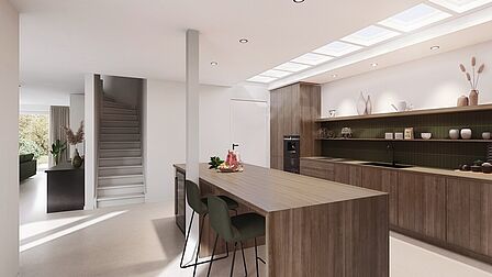 Impressie interieur nieuwbouwwoning in Gemeenlandsewijk in Abbenbroek.