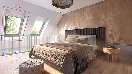 Interieur slaapkamer appartement Dorpshoeve