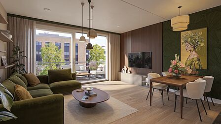 Impressie interieur nieuwbouwproject Centrumpoort in Spijkenisse (huurappartementen).