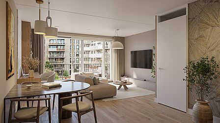 Impressie interieur nieuwbouwproject Centrumpoort in Spijkenisse (huurappartementen).