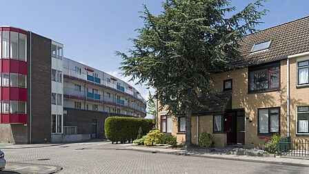 Appartementen en rijwoningen in de wijk Vriesland in Spijkenisse.