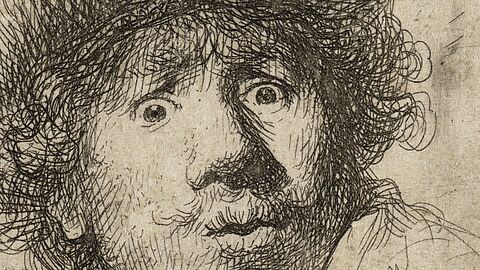 Zelfportret van Rembrandt van Rijn.