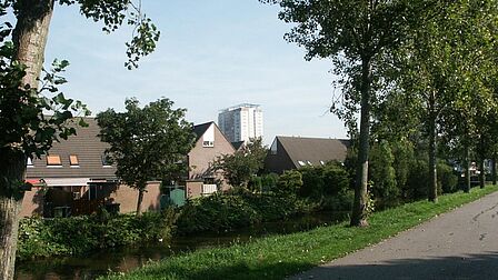 Rijwoningen in de wijk De Akkers in Spijkenisse